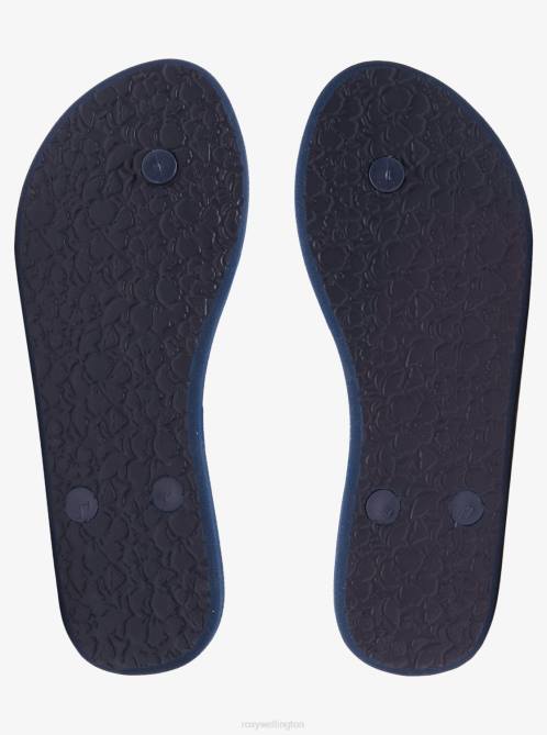 X4FH1219 navy white Bermuda Sandals Women Roxy | Flip Flops