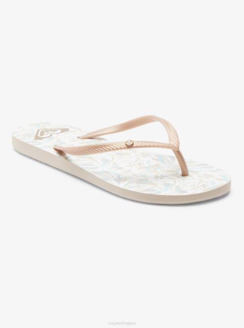 X4FH1223 beige Bermuda Sandals Women Roxy | Flip Flops