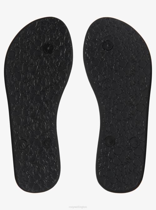 X4FH1224 black/white Bermuda Sandals Women Roxy | Flip Flops