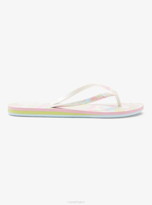 X4FH1244 crazy pink/soft lime Portofino Flip-Flops Women Roxy | Flip Flops