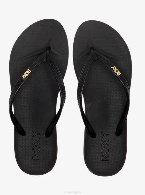 X4FH1249 black Jettie Sandals Women Roxy | Flip Flops