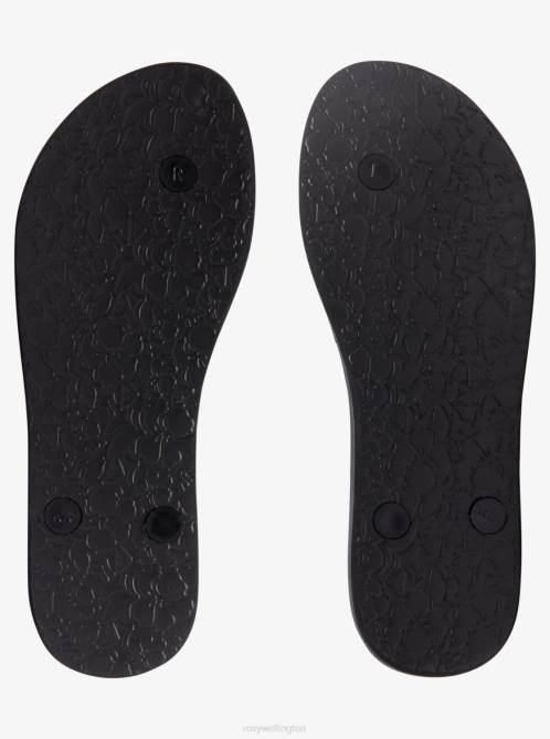 X4FH1249 black Jettie Sandals Women Roxy | Flip Flops