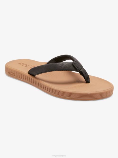 X4FH1263 black Solana Sandals Women Roxy | Flip Flops