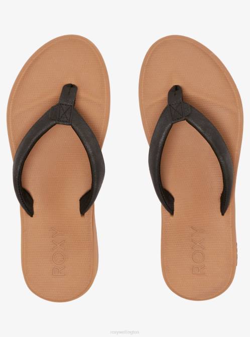 X4FH1263 black Solana Sandals Women Roxy | Flip Flops