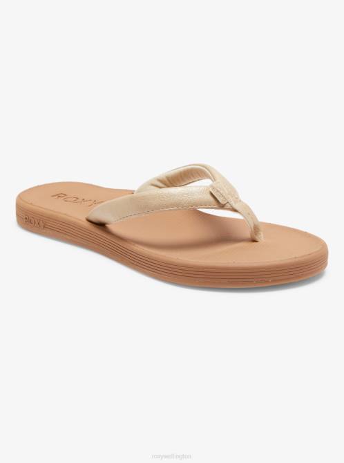 X4FH1265 gold Solana Sandals Women Roxy | Flip Flops