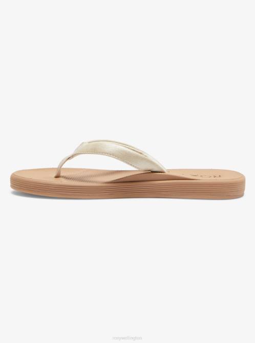 X4FH1265 gold Solana Sandals Women Roxy | Flip Flops