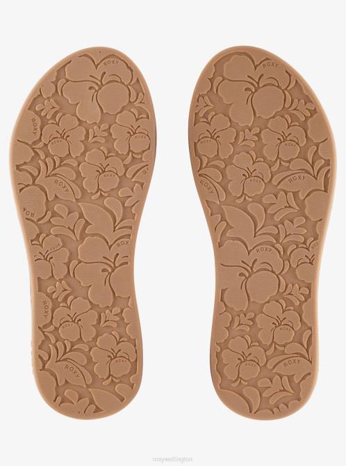 X4FH1265 gold Solana Sandals Women Roxy | Flip Flops