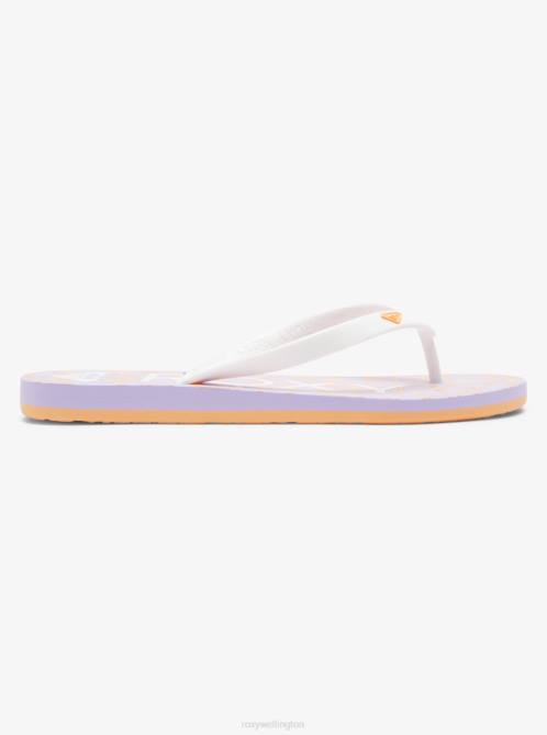 X4FH1273 white/lavender Tahiti Flip-Flops Women Roxy | Flip Flops