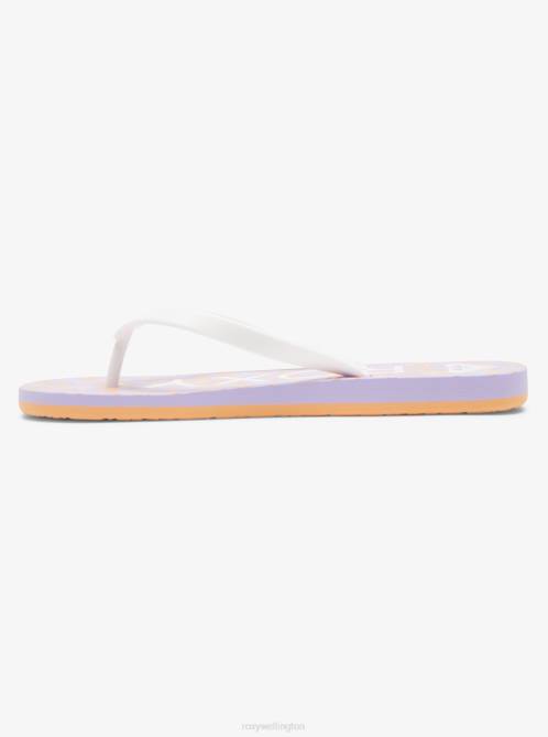 X4FH1273 white/lavender Tahiti Flip-Flops Women Roxy | Flip Flops