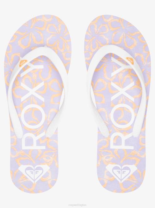 X4FH1273 white/lavender Tahiti Flip-Flops Women Roxy | Flip Flops