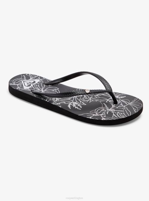 X4FH1286 black Bermuda Sandals Women Roxy | Flip Flops