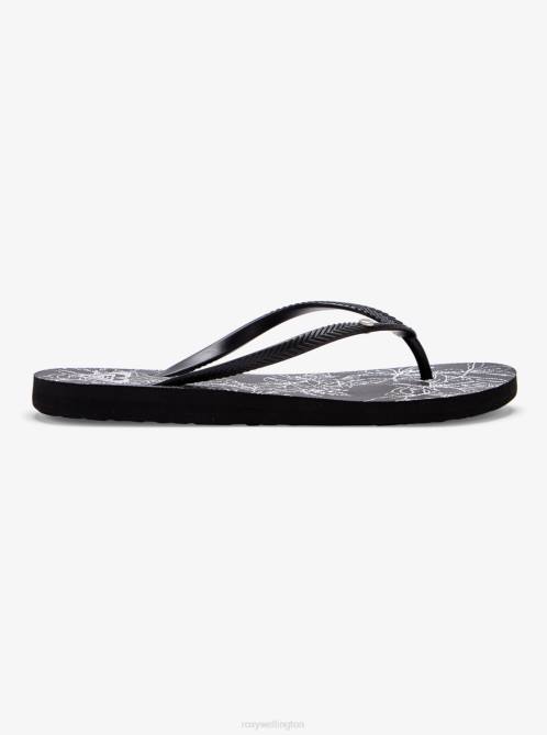 X4FH1286 black Bermuda Sandals Women Roxy | Flip Flops