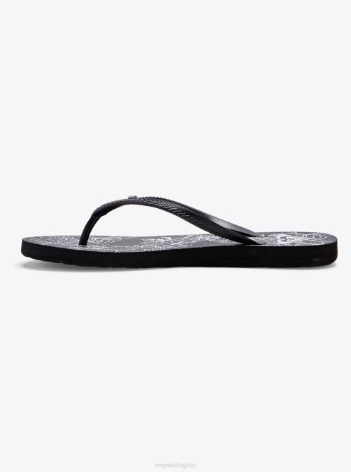 X4FH1286 black Bermuda Sandals Women Roxy | Flip Flops