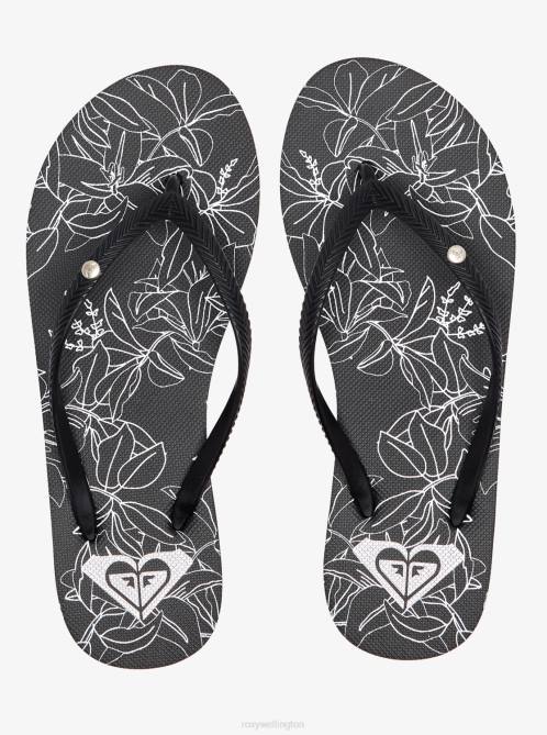 X4FH1286 black Bermuda Sandals Women Roxy | Flip Flops