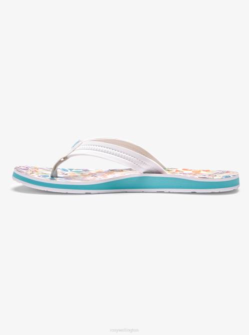 X4FH1291 white/blue Vista Loreto Flip-Flops Women Roxy | Flip Flops