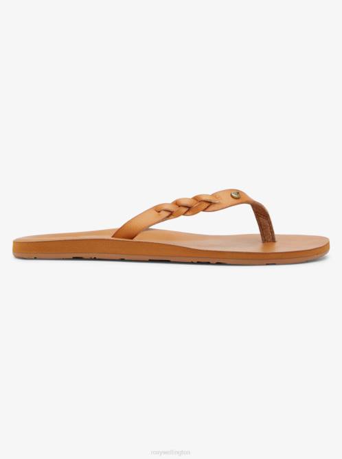 X4FH1297 tan/brown Liza Flip-Flops Women Roxy | Flip Flops