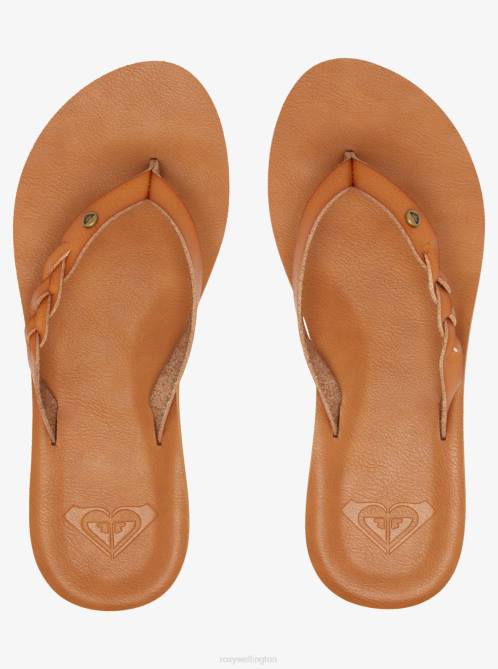X4FH1297 tan/brown Liza Flip-Flops Women Roxy | Flip Flops