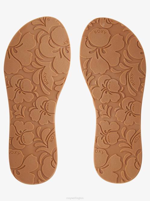 X4FH1297 tan/brown Liza Flip-Flops Women Roxy | Flip Flops