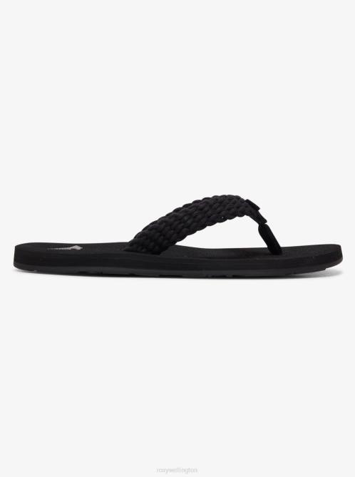 X4FH1302 black Porto Flip-Flops Women Roxy | Flip Flops