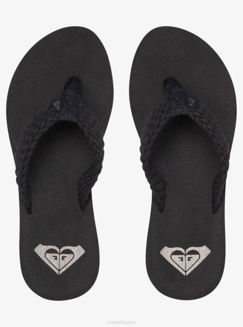 X4FH1302 black Porto Flip-Flops Women Roxy | Flip Flops