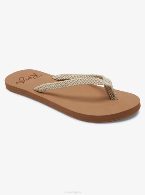 X4FH1312 natural Malia Flip-Flops Women Roxy | Flip Flops