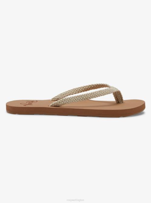 X4FH1312 natural Malia Flip-Flops Women Roxy | Flip Flops