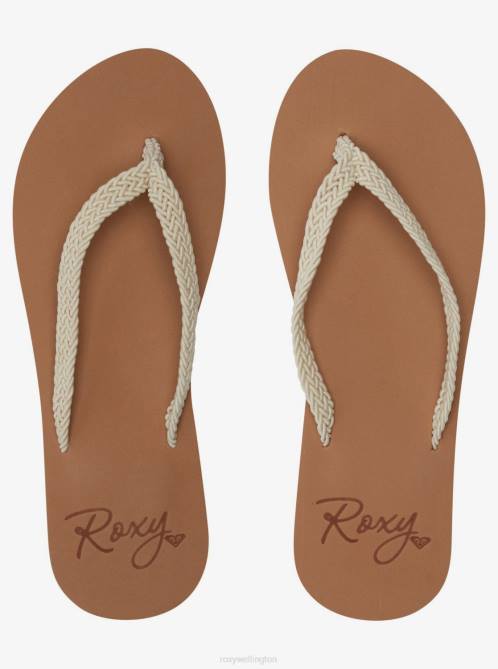X4FH1312 natural Malia Flip-Flops Women Roxy | Flip Flops