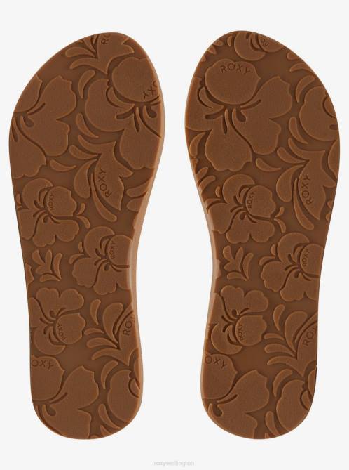 X4FH1312 natural Malia Flip-Flops Women Roxy | Flip Flops