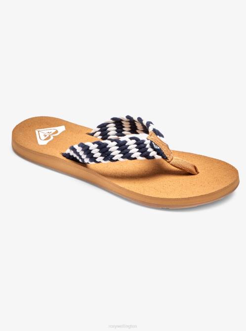 X4FH1315 navy white Porto Flip-Flops Women Roxy | Flip Flops