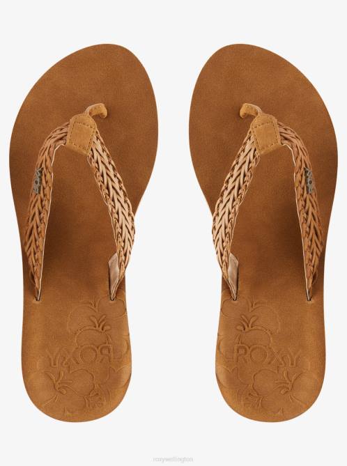 X4FH1324 light brown Lili Fashion Sandal Women Roxy | Flip Flops