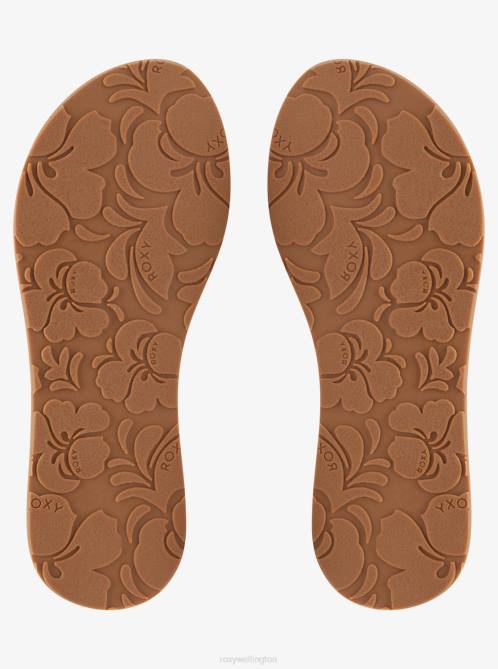 X4FH1324 light brown Lili Fashion Sandal Women Roxy | Flip Flops