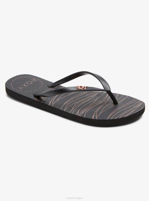X4FH1333 anthracite/black Viva Stamp Flip-Flops Women Roxy | Flip Flops