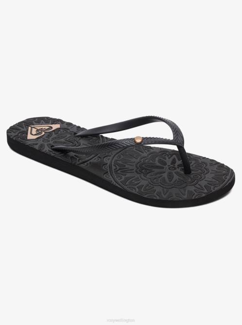 X4FH1337 black 3 Antilles Sandals Women Roxy | Flip Flops