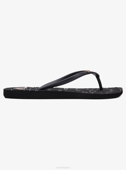 X4FH1337 black 3 Antilles Sandals Women Roxy | Flip Flops