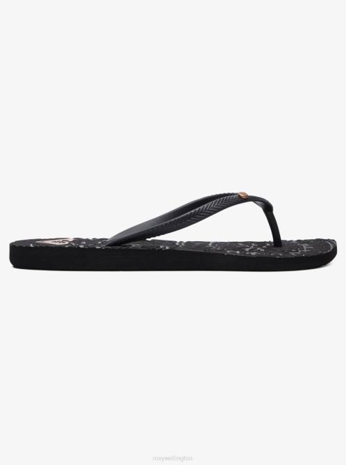 X4FH1337 black 3 Antilles Sandals Women Roxy | Flip Flops