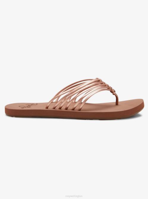 X4FH1341 rose gold Jasmine Flip-Flops Women Roxy | Flip Flops