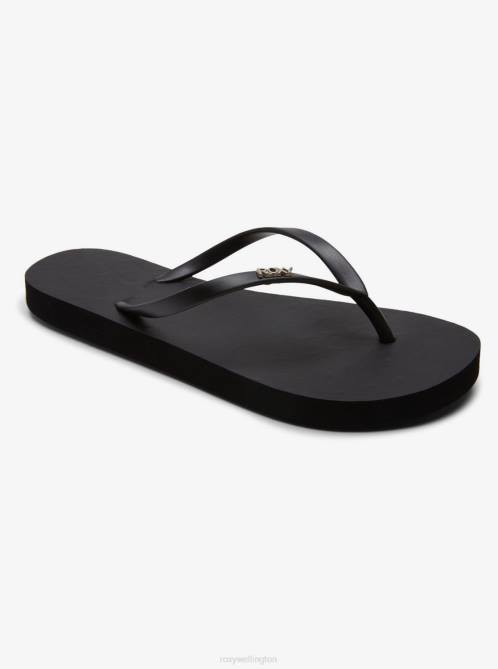 X4FH1348 black Viva Hi Sandals Women Roxy | Flip Flops