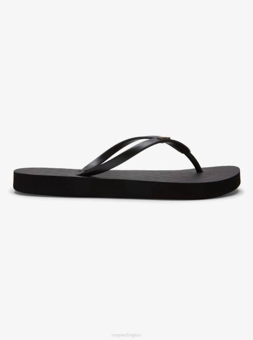 X4FH1348 black Viva Hi Sandals Women Roxy | Flip Flops