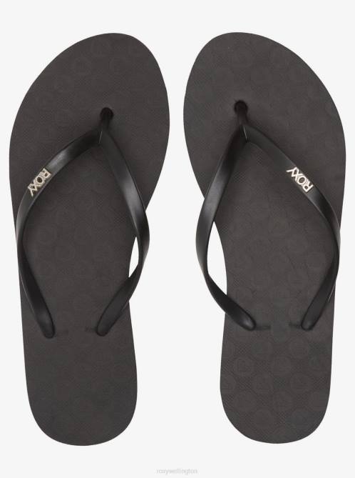 X4FH1348 black Viva Hi Sandals Women Roxy | Flip Flops