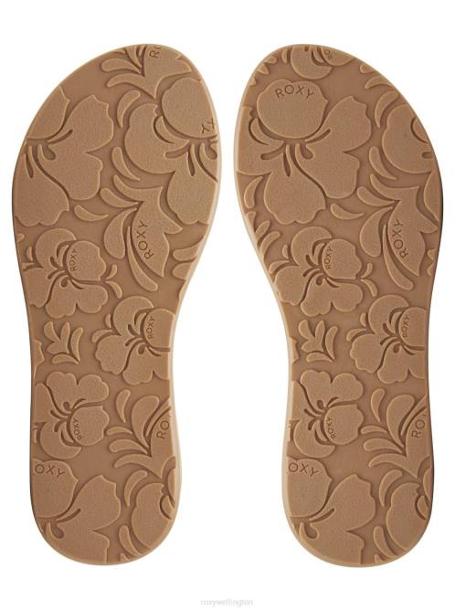 X4FH1361 cream Caillay Water-Friendly Sandals Women Roxy | Flip Flops