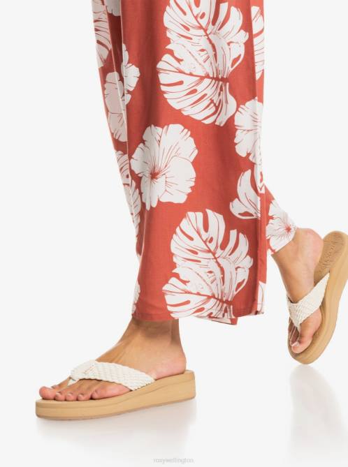 X4FH1361 cream Caillay Water-Friendly Sandals Women Roxy | Flip Flops