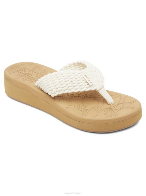X4FH1361 cream Caillay Water-Friendly Sandals Women Roxy | Flip Flops