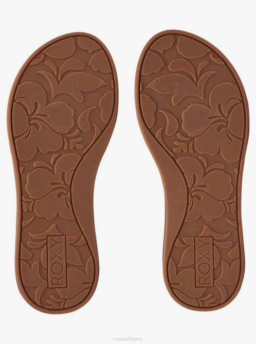 X4FH1363 black/tan Colbee Hi Sandals Women Roxy | Flip Flops