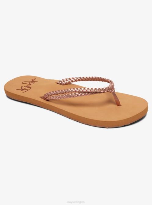 X4FH1364 rose gold Costas Flip-Flops Women Roxy | Flip Flops