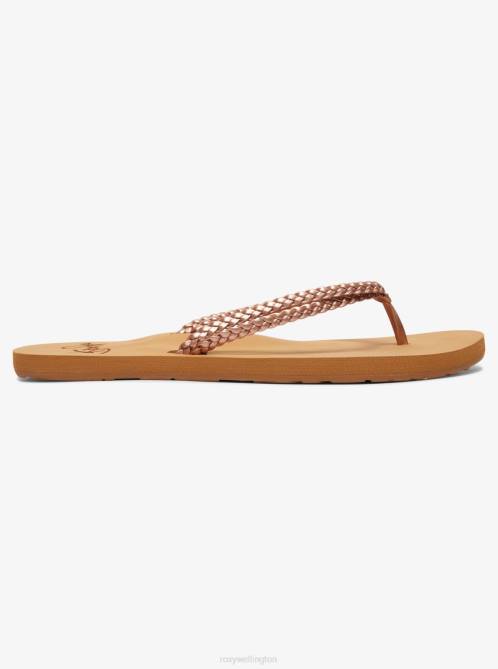 X4FH1364 rose gold Costas Flip-Flops Women Roxy | Flip Flops