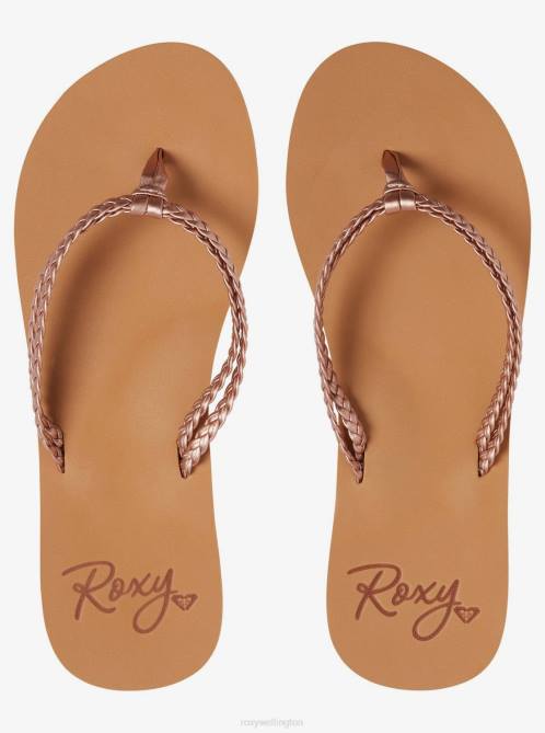 X4FH1364 rose gold Costas Flip-Flops Women Roxy | Flip Flops
