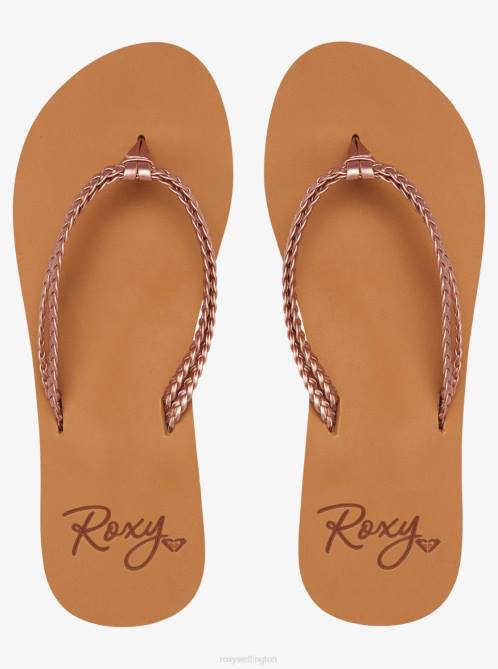 X4FH1364 rose gold Costas Flip-Flops Women Roxy | Flip Flops