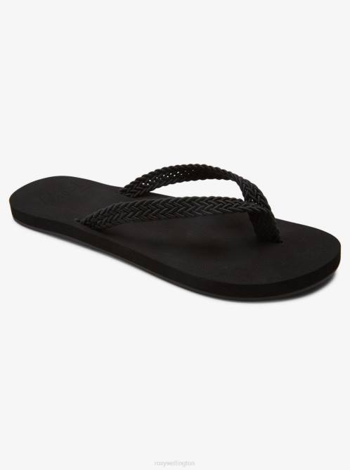 X4FH1365 black Malia Flip-Flops Women Roxy | Flip Flops