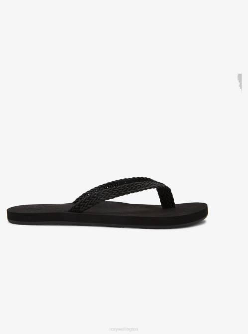 X4FH1365 black Malia Flip-Flops Women Roxy | Flip Flops