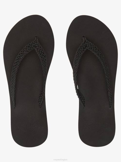 X4FH1365 black Malia Flip-Flops Women Roxy | Flip Flops